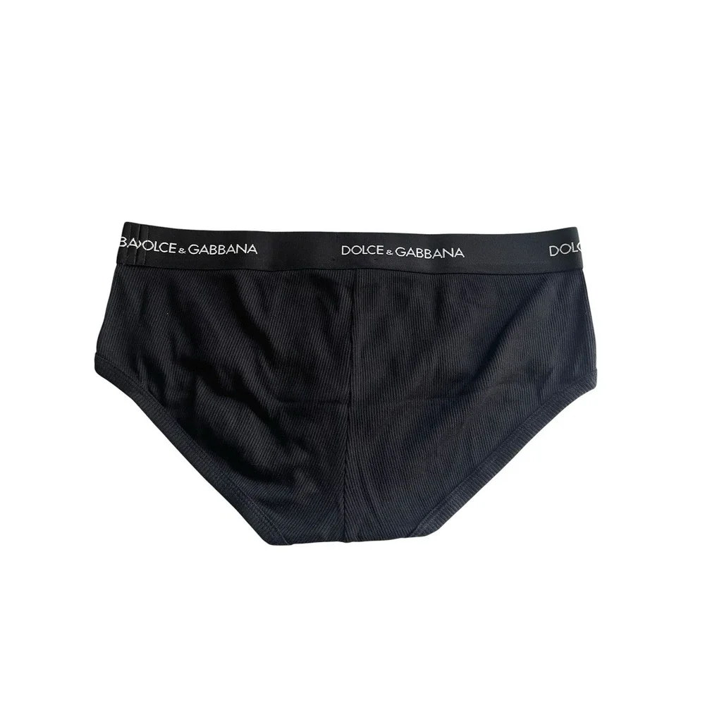 NWOT Mens Dolce & Gabbana Black Logo Waistband Briefs Underwear *Single Pair* S